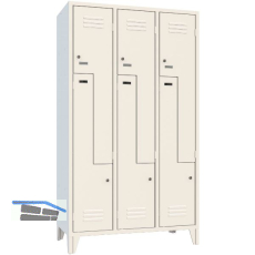 Z-Garderobenschrank Abteilanzahl 6 RAL7035 lichtgrau