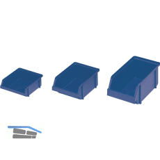 RAACO Sichtlagerkasten 2-80 blau 133 X 125 X 50 mm
