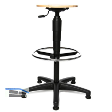 TOPSTAR Drehstuhl Tec60 Buchensitz Gleiter, Fu�ring