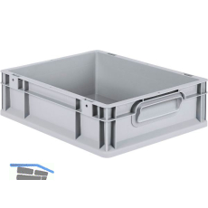 ALLIT Eurobox in Industriequalit�t grau geschlossen 400 x 300 x 120 mm