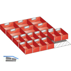 LISTA Einsatzk�sten 27E x 36E f�r Fronth�he 100-125mm 18-teilig