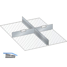 LISTA Einteilungsmaterial Trennw�nde 27E x 36E f�r Fronth�he 200 mm 3-tlg.
