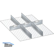 LISTA Einteilungsmaterial Trennw�nde 27E x 36E f�r Fronth�he 150 mm 5-tlg.