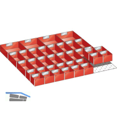 LISTA Einteilungsmaterial Einsatzk�sten 36E x 36E f�r Fronth�he 75 mm 36-tlg.