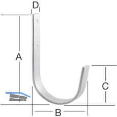 Universalhaken 20 x 110 x 55 x 60 mm verzinkt