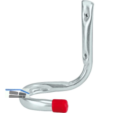 Fahrrad Wandhaken 150 x 150 x 110 mm verzinkt rot gummiert
