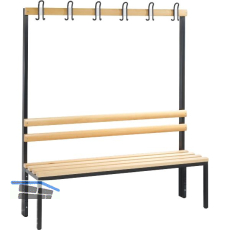 C+P Garderobenbank einseitig Basic 1650 x 1500 x 400 mm