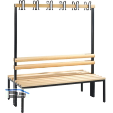 C+P Garderobenbank doppelseitig Basic 1650 x 1500 x 750 mm