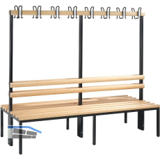 C+P Garderobenbank doppelseitig Basic 1650 x 1960 x 750 mm