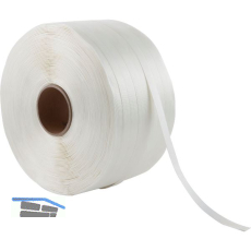 Verpackungs-Kraftband wei� Breite 19mm Kernloch � 76mm Rolle=600 m Inhalt 2 St.