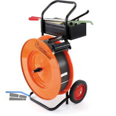 Packset kompl. Spanner, Abrollwagen, Verschlussh�lsen, Polypropylenband schwarz