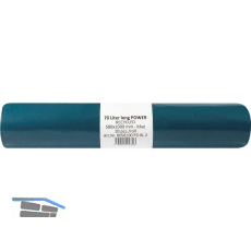 M�lls�cke Polyethylen 70 Liter, 50 my 580 x 1000 mm ohne Zugband blau