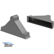Kantenschutzecke geschlossen mit Druckpolster schwarz 12 x 48 x 48 mm