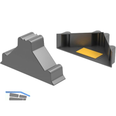 Kantenschutzecke offen schwarz 16 x 48 x 48 mm
