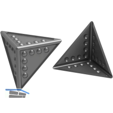 Kantenschutzecke geschlossen schwarz 100 x 100 x 127 mm