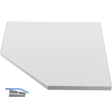 SEMLOC Werkbankplatte Holz - Edelstahl ummantelt 860 x 860 x 38 mm