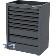 SEMLOC Unterbauschrank 910 x 680 x 458 mm schwarz 7 Laden 45kg