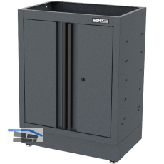 SEMLOC Unterbau-Fl�gelt�rschrank 910 x 680 x 458 mm schwarz 1 Boden 60kg