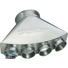 SCHUKO Saugsammler mit 4 Stutzen, Durchmesser 250B x 198A x 138A x 98A x 98A mm