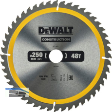 DeWALT Bau-Kreiss�geblatt station�r, � 250 mm, Bohrung 30 mm, Z48 WZ
