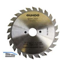 GUHDO HW-Ritzkreiss�geblatt f�r diverse Maschinen 125x2,8-3,6x20 mm Z2x12 V/FZ