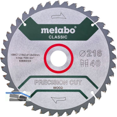 METABO HW-CT-Kreiss�geblatt - Precision "Classsic" 216x2,4x30 mm Z40 WZ neg.