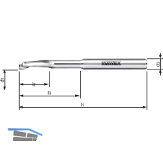 MAWEX Bohrnutenfr�ser HSS 10X14/65X85 mm einschneidig spiralig hinterschliffen