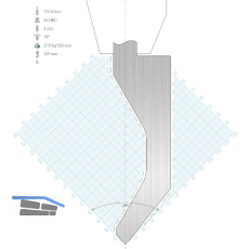 LVD Standard-Oberwerkzeug WILA-Aufnahme D10W gekr�pft L=250 78� 750kN