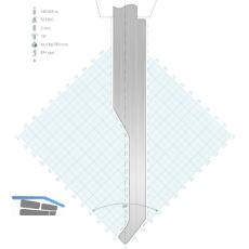 LVD Standard-Oberwerkzeug WILA-Aufnahme E15W gekr�pft L=550 78� 680kN 12-teilig