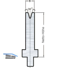LVD Stone-Radius bei Standard 1-V-Matrize V=10 L=510 30� 360kN