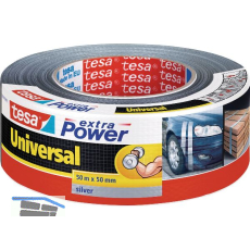 TESA Gewebeband extra Power 50mmX50 Meter, grau