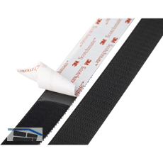 3M SJ 3526 selbstklebendes Hakenband 25mm x 45,7m schwarz