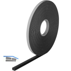 Illbruck Elastozellband TN119 6x9mm 12,5m anthrazit