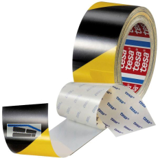 Tesa Anti-Scratch PET Bodenmar. schw/gelb 50mm/20m