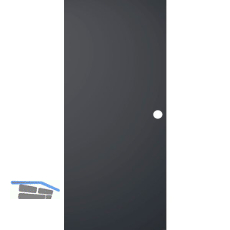 SOLIDO Glasschiebet�r BlackDark, mit Muschelgriff Bohrung 820x2100