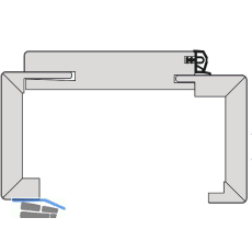 SOLIDO Smart Fertigholzzarge wei� glatt lackiert Rechts 800/2010/110 mm