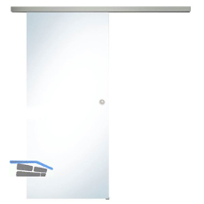 SOLIDO Glasschiebet�r Set Reflo, Beschl�ge/Muschelgriff silber, 920x2100