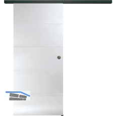 SOLIDO Glasschiebet�r Set Liga 4 Reflo, Beschl�ge/Muschelgriff schwarz, 820x2100