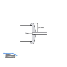 SOLIDO Donau Glasleisten lose zu CPL wei� RAL 9016