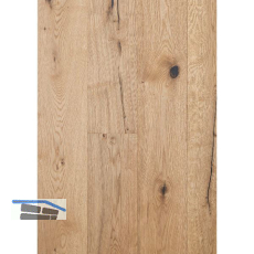 ADMONTER Landhausdiele Eiche Wild, geb�rstet natur ge�lt, 13 mm