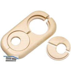 HARO Doppelheizk�rperrosette Massivholz Ahorn 19/58 mm 3/8�