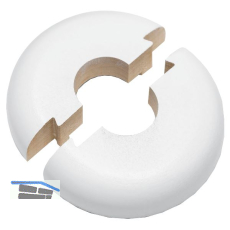 HARO Heizk�rperrosette Massivholz wei� lackiert 19/50 mm 3/8�