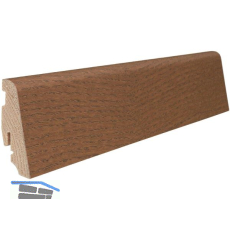 HARO Massiv-Sockelleiste furniert Bernsteineiche ge�lt, 19x58