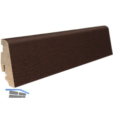 HARO Massiv-Sockelleiste furniert Thermoesche Mezzo ge�lt, 19x58
