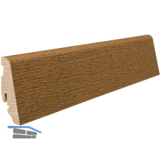 HARO Massiv-Sockelleiste furniert Bernsteineiche strukturiert ge�lt, 19x58