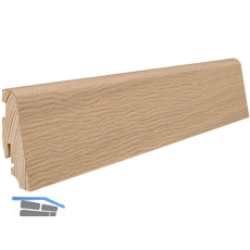 HARO Massiv-Sockelleiste furniert Eiche purowei� strukturiert ge�lt, 19x58