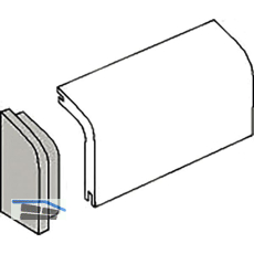 Endst�ck f�r Rohrabdeckleiste wei�, links