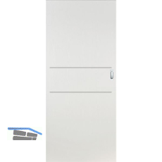 SOLIDO Donau Schiebet�re CPL Wei� 9016, 2 Lisenen 820x2070 mm