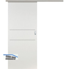 SOLIDO Donau Schiebet�re Set CPL wei� RAL 9016, 2 Lisenen, 720x2070