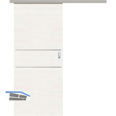 SOLIDO Donau Schiebet�re Set CPL Authentic Bianco quer, 2 Lisenen, 820x2070